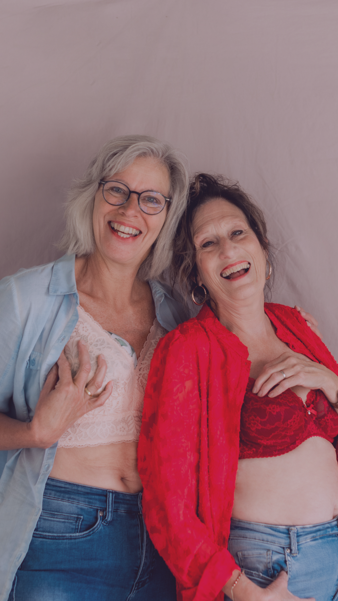 two women smiling at the camera