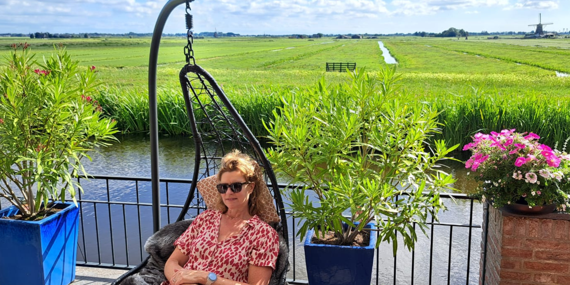 Caroline blijft actief na borstkanker